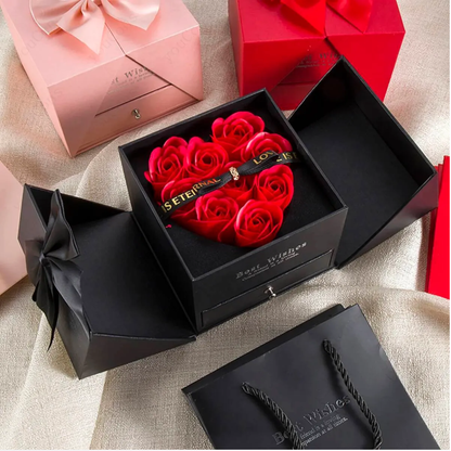 Gemify® Rose cover flap box Eternal Rose Jewelry Packaging Gift Box