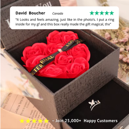 Gemify® Rose cover flap box Eternal Rose Jewelry Packaging Gift Box